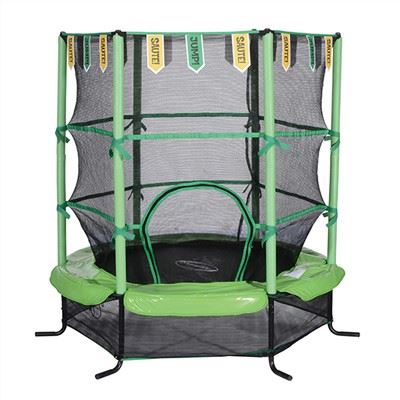 55 tommers trampoline for barn med flagg